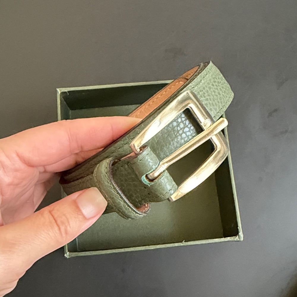 Beckett Simonon Iris Pebbled Leather Belt - Picture 5 of 12